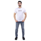 Men's Cotton Jersey Crew Neck Slim Fit Message Print Tee