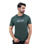 Men's Cotton Jersey Crew Neck Slim Fit Message Print Tee
