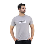 Men's Cotton Jersey Crew Neck Slim Fit Message Print Tee