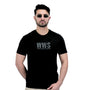 Giordano Men's Cotton Jersey Crewneck Short Sleeve Slim Fit Wws Print Tee-Black