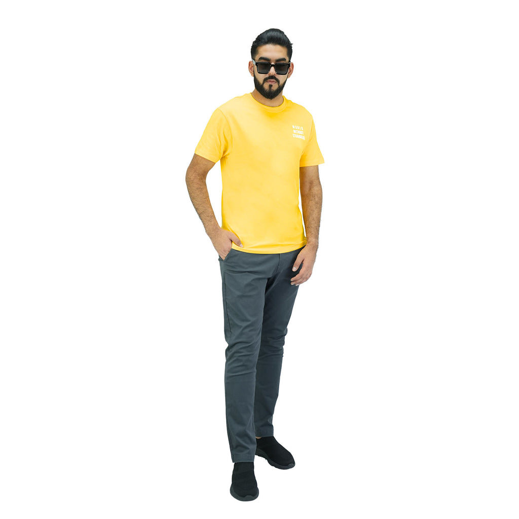 Men's Cotton Jersey Crewneck Short Sleeve Slim Fit Wws Print Tee
