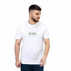 Giordano Men's Cotton Jersey Crewneck Short Sleeve Slim Fit Wws Print Tee-White
