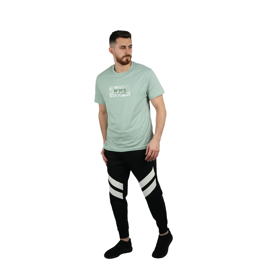 Men's Cotton Jersey Crewneck Short Sleeve Slim Fit Wws Print Tee