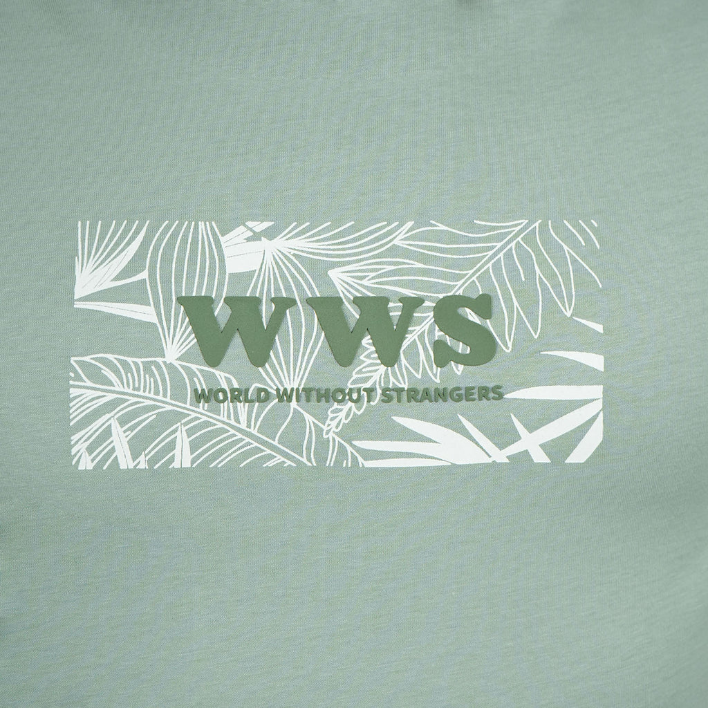 Men's Cotton Jersey Crewneck Short Sleeve Slim Fit Wws Print Tee