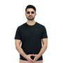 Giordano Men's Cotton Jersey Crewneck Short Sleeve Slim Fit Wws Print Tee-Black