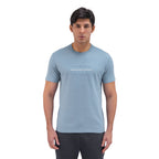 Giordano Men's Wws Print Slim Fit Jersey Tee-Blue