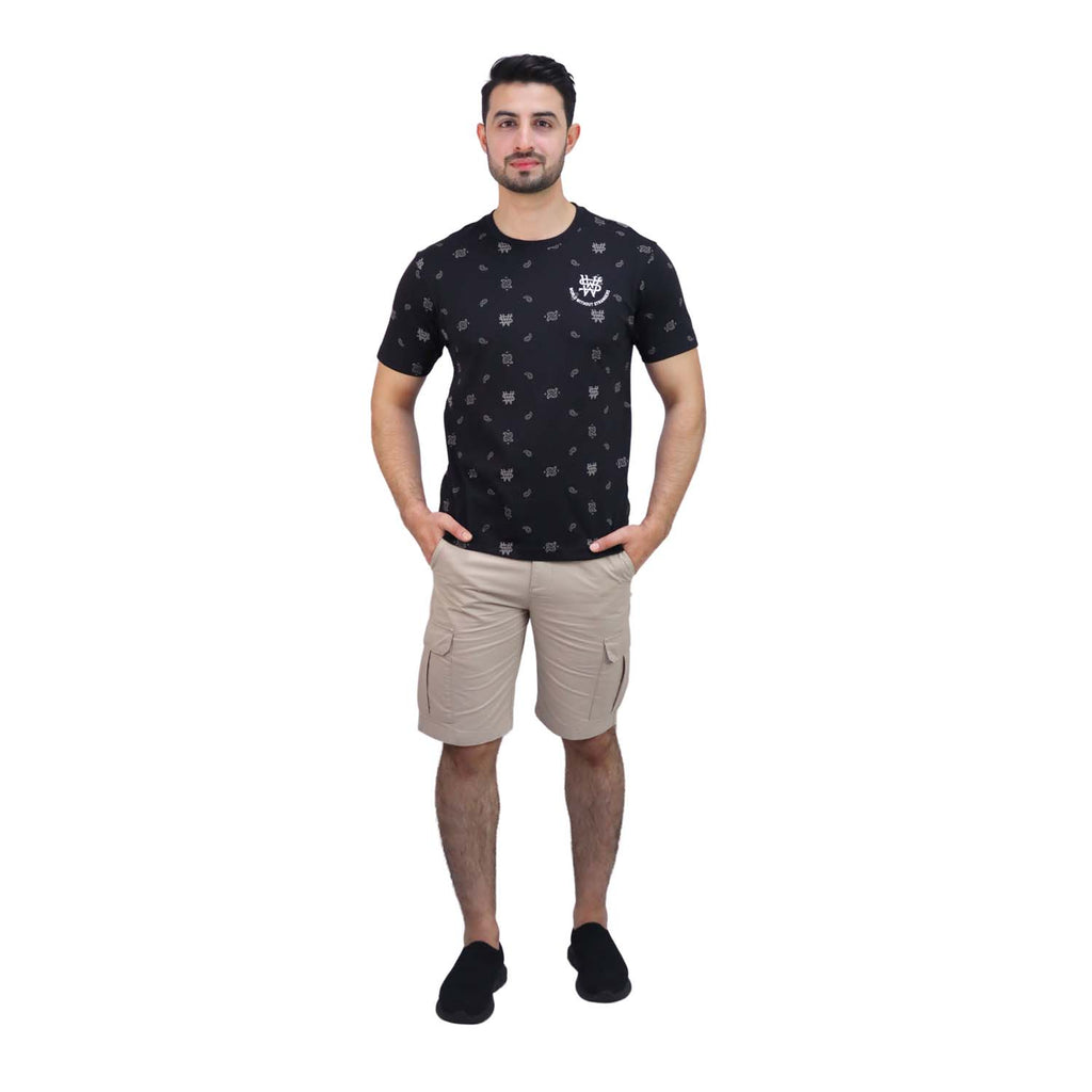 Men's Wws Crewneck Short Sleeve Slim Fit All Over Print Print Tee