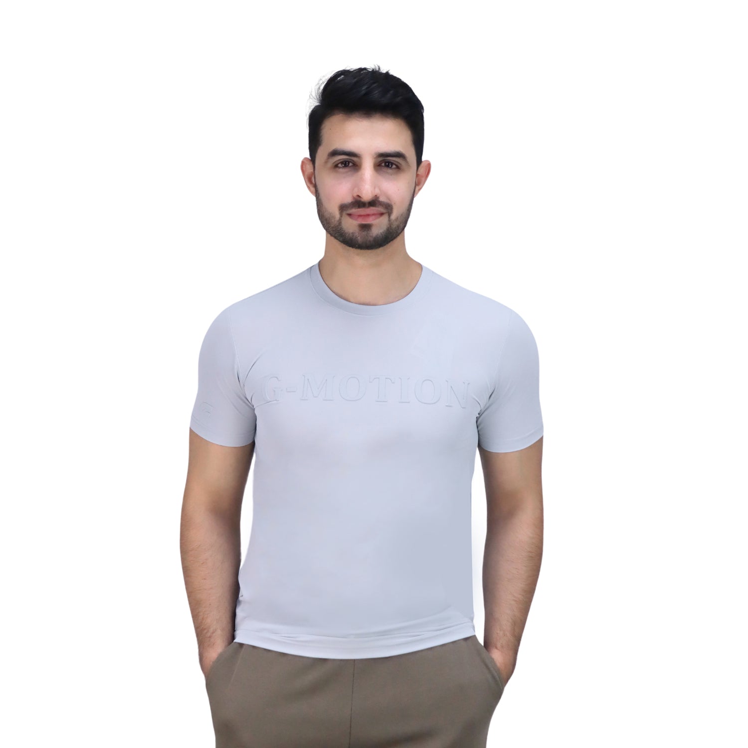 Men's G-Motion Pique Crew Neck Short Sleeve Slim Fit Print Tee