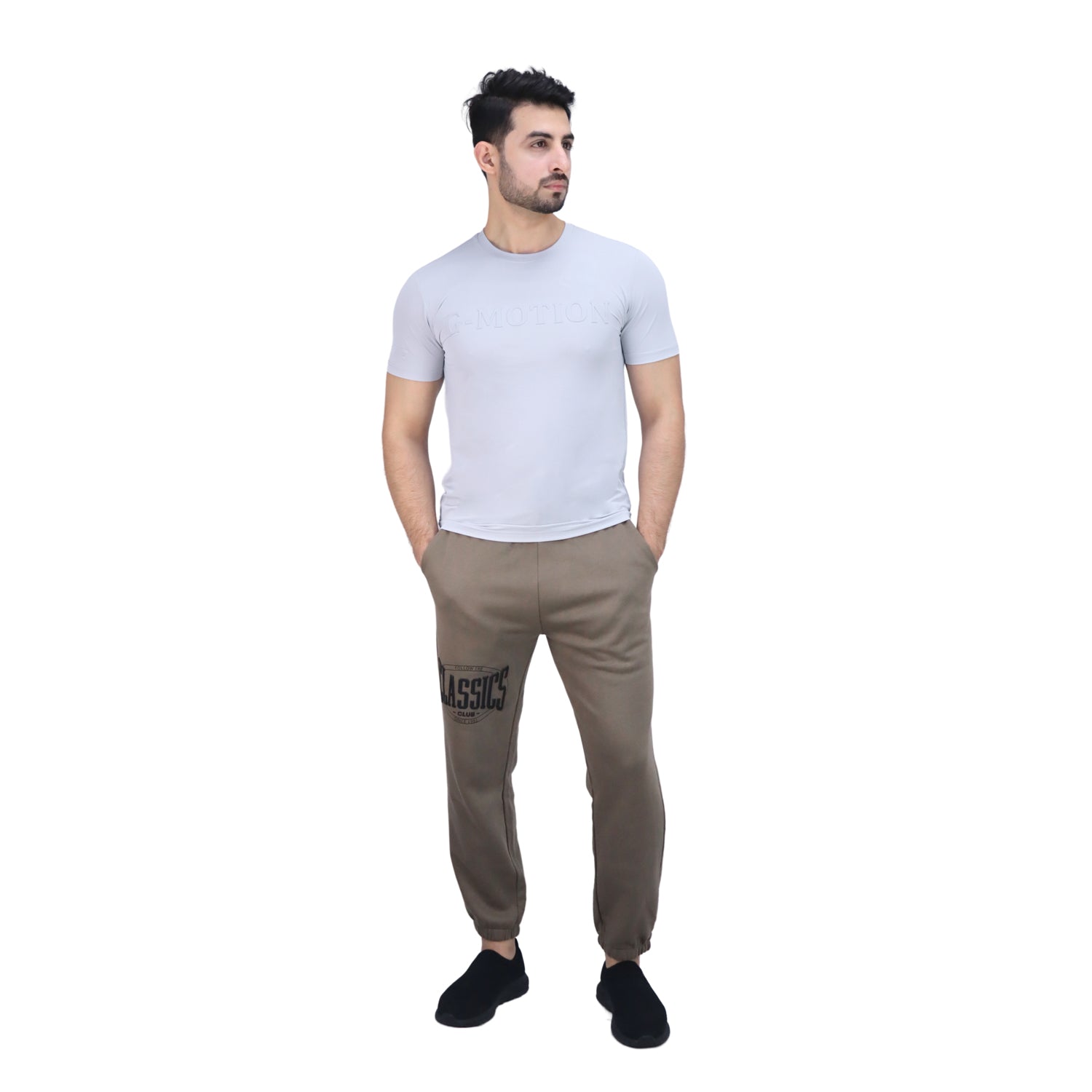 Men's G-Motion Pique Crew Neck Short Sleeve Slim Fit Print Tee