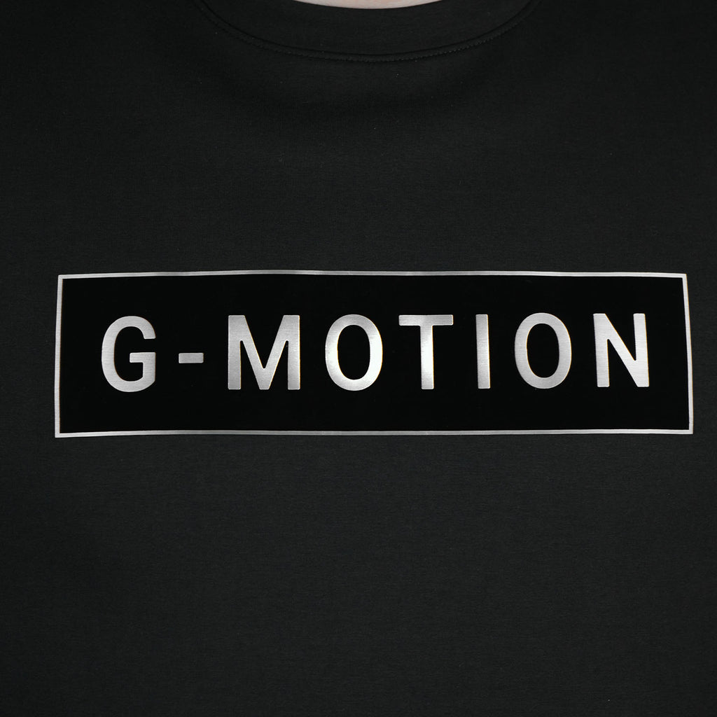 سويت شيرت رجالي من مزيج القطن بطبعة G-Motion ورقبة دائرية