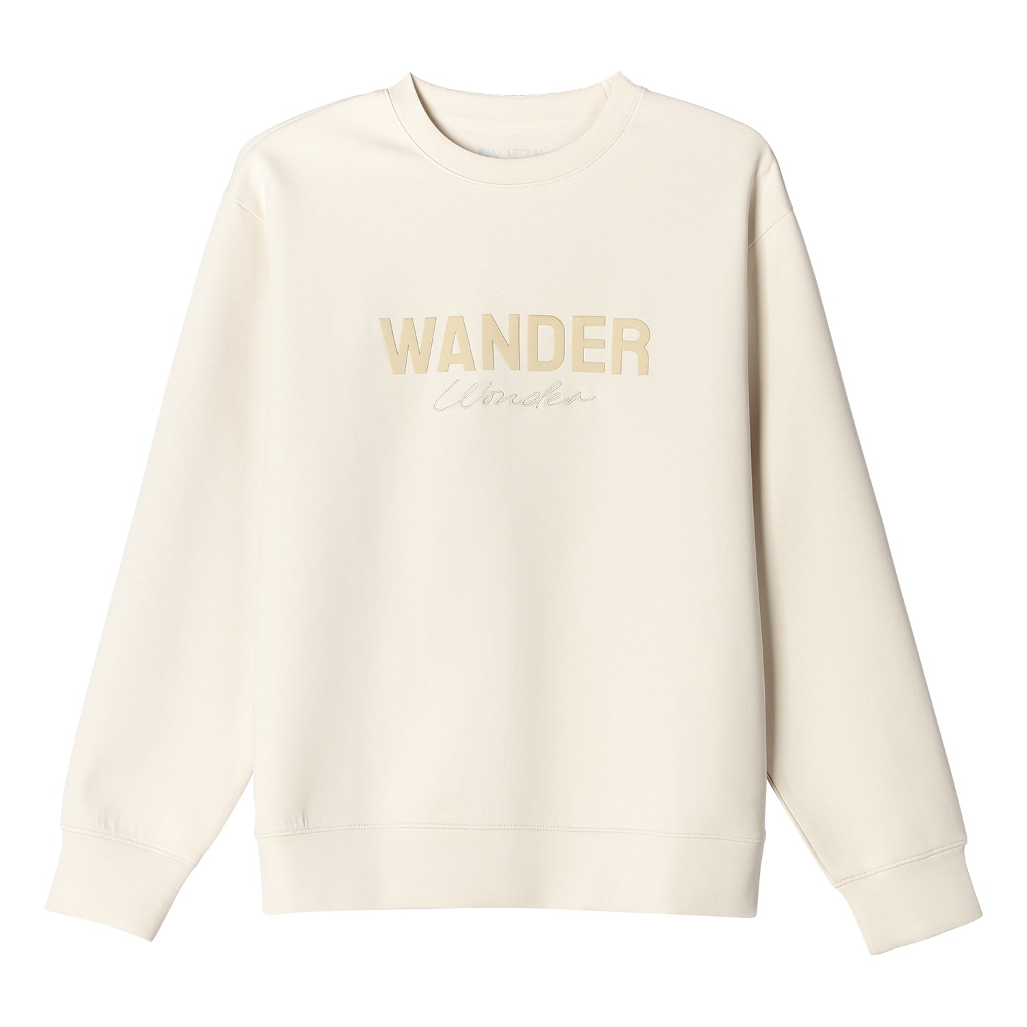 Men's Interlock Crewneck Long Sleeve Relaxed Fit Wander Wonder Collection Print Sweatshirt