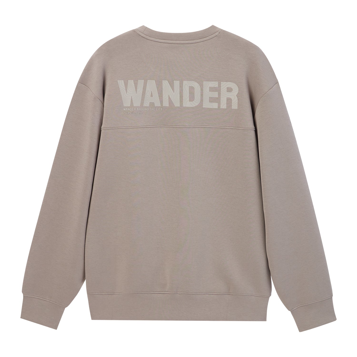 سويت شيرت رجالي مريح بأكمام طويلة وياقة دائرية متشابكة من مجموعة Wander Wonder