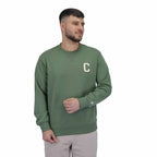 Men's Classic French Terry Crew Neck Long Sleeve Relaxed Fit Print Sweatshirt
