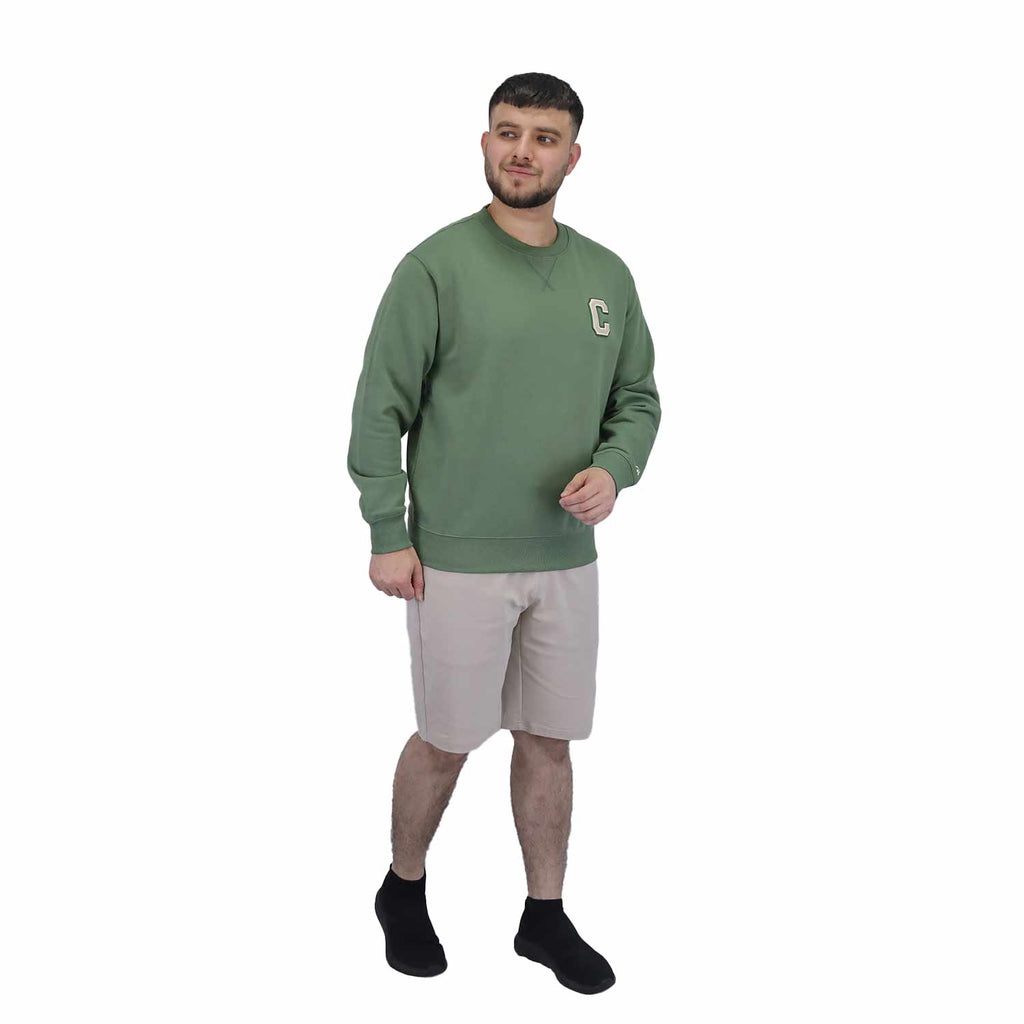 Men's Classic French Terry Crew Neck Long Sleeve Relaxed Fit Print Sweatshirt