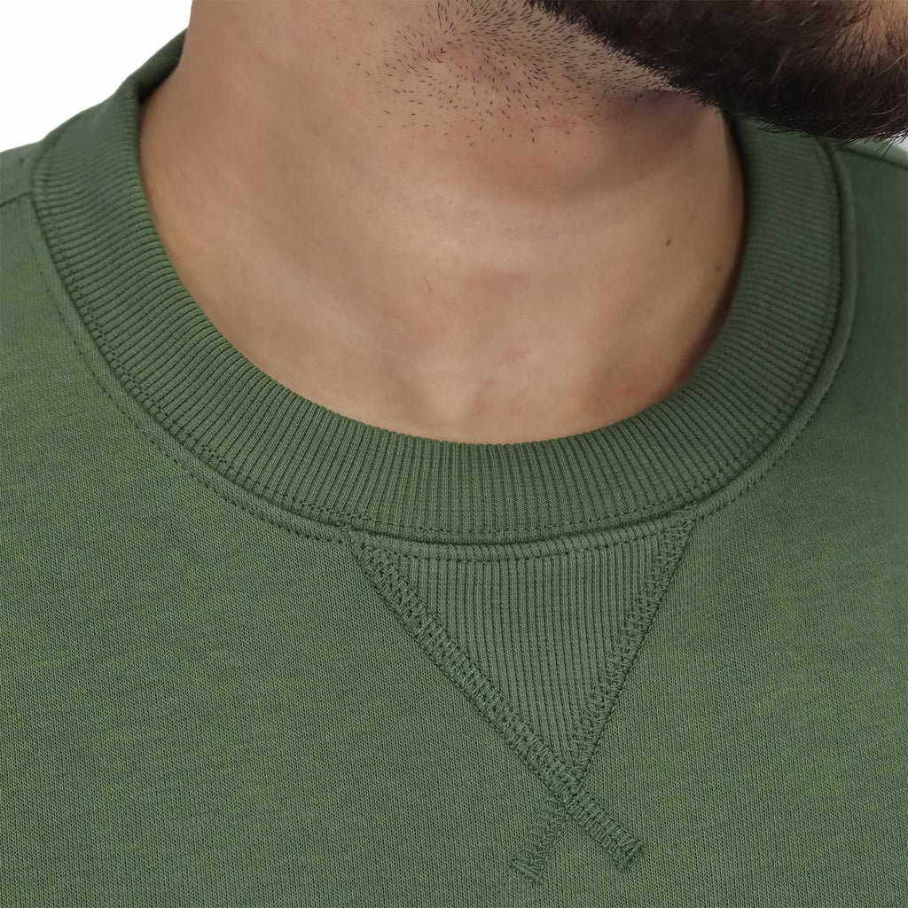 Men's Classic French Terry Crew Neck Long Sleeve Relaxed Fit Print Sweatshirt