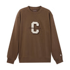Men's Classic French Terry Crew Neck Long Sleeve Relaxed Fit Print Sweatshirt