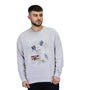 Giordano Men’S French Terry Crew Neck Long Sleeve Classic Print Sweatshirt-Grey