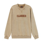 Men's Crew Neck Long Sleeve Relaxed Fit Classic Print Sweatshirt