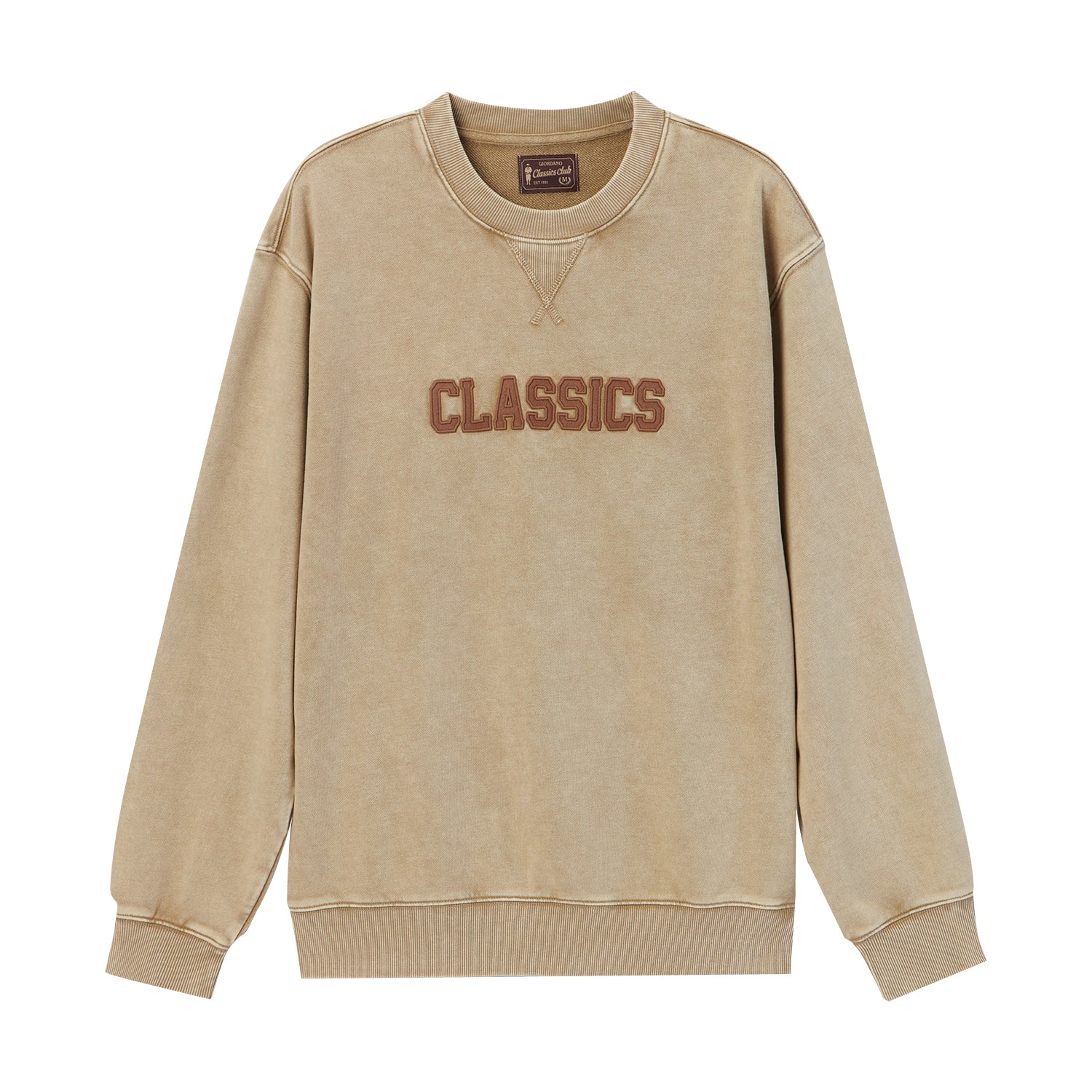 Men's Crew Neck Long Sleeve Relaxed Fit Classic Print Sweatshirt