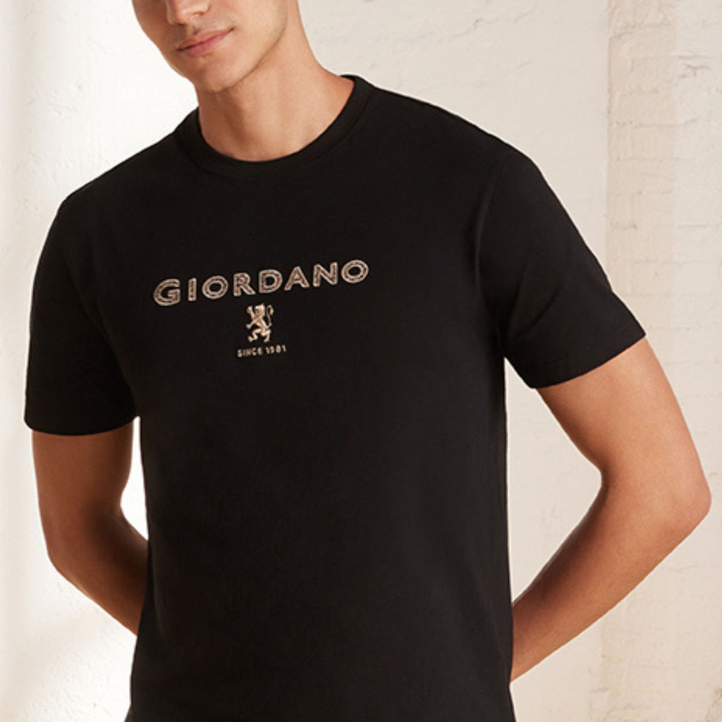 Men's Slim Fit Cotton Jersey Signature Print Tee