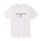 Giordano Men's Slim Fit Cotton Jersey Signature Print Tee-White