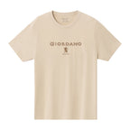 Giordano Men's Slim Fit Cotton Jersey Signature Print Tee-Brown