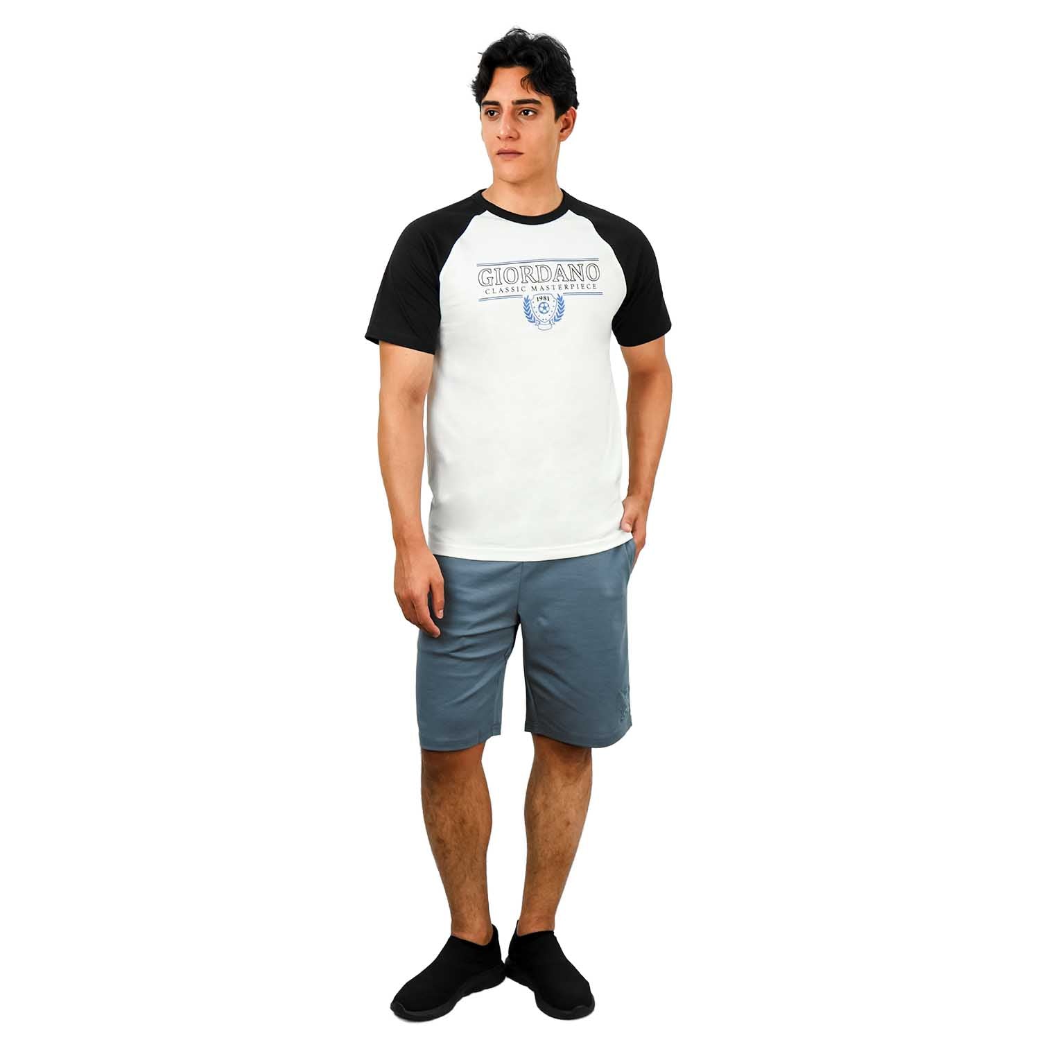 Men's Print Slim Fit Cotton Jersey Reglan Tee