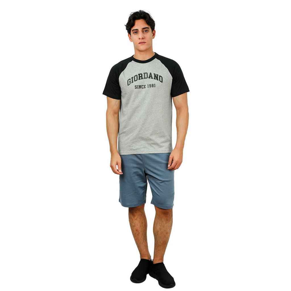 Men's Print Slim Fit Cotton Jersey Reglan Tee
