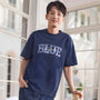 Giordano Men's Classic Blue Print Tee | 100% Cotton Comfort-Blue