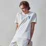 Giordano Men's Classic Blue Print Tee | 100% Cotton Comfort-White