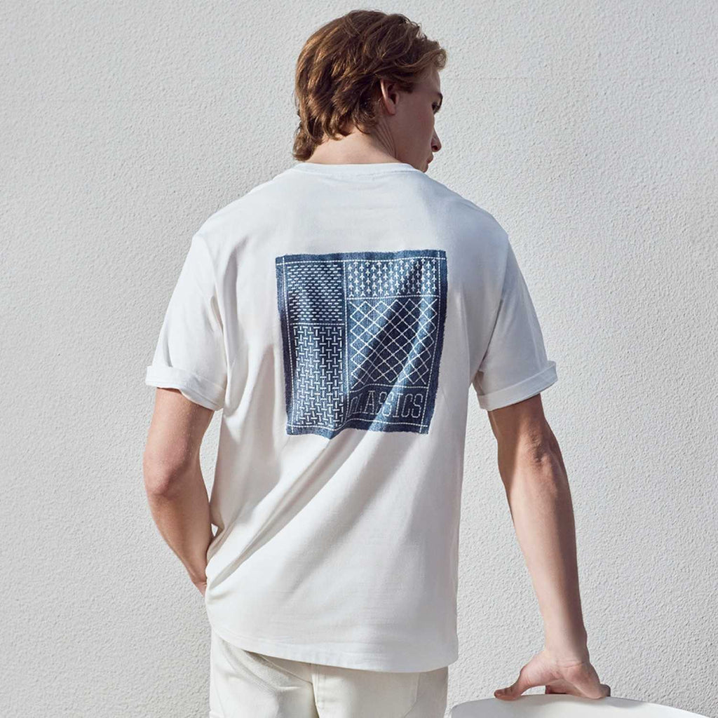 Men's Classic Blue Print Tee | 100% Cotton Comfort