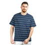 Giordano Men's Classic Blue Print Tee | 100% Cotton Comfort-Multicolor