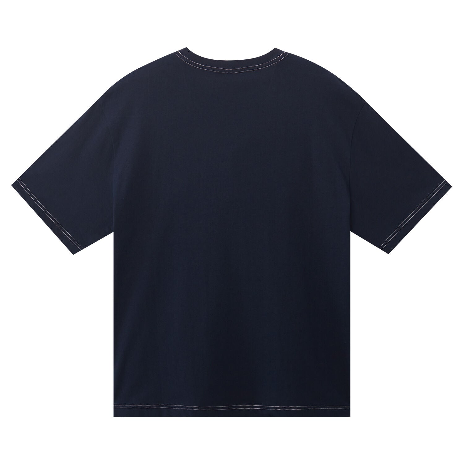 تي شيرت رجالي كلاسيكي بطبعة زرقاء | قطن ١٠٠٪ مريح
