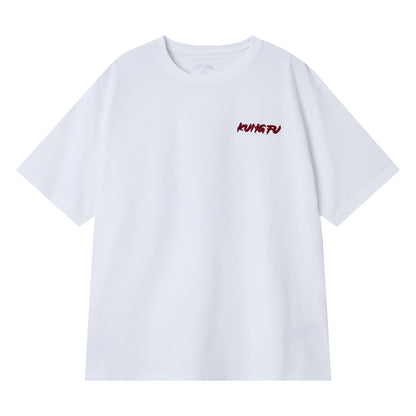 Giordano Men's Kung Fu Panda Series Short Sleeve Relaxed Fit T-Shirts-White