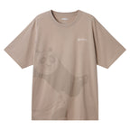 Giordano Men's Kung Fu Panda Series Short Sleeve Relaxed Fit T-Shirts-Brown