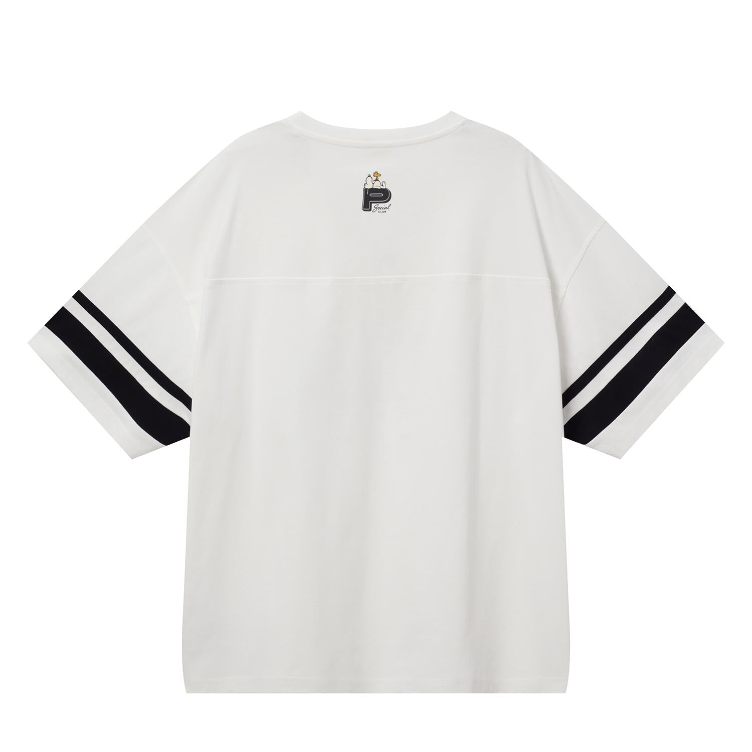 Men's Peanuts 75 Football Print Tee: Oversize, Soft Cotton Blend