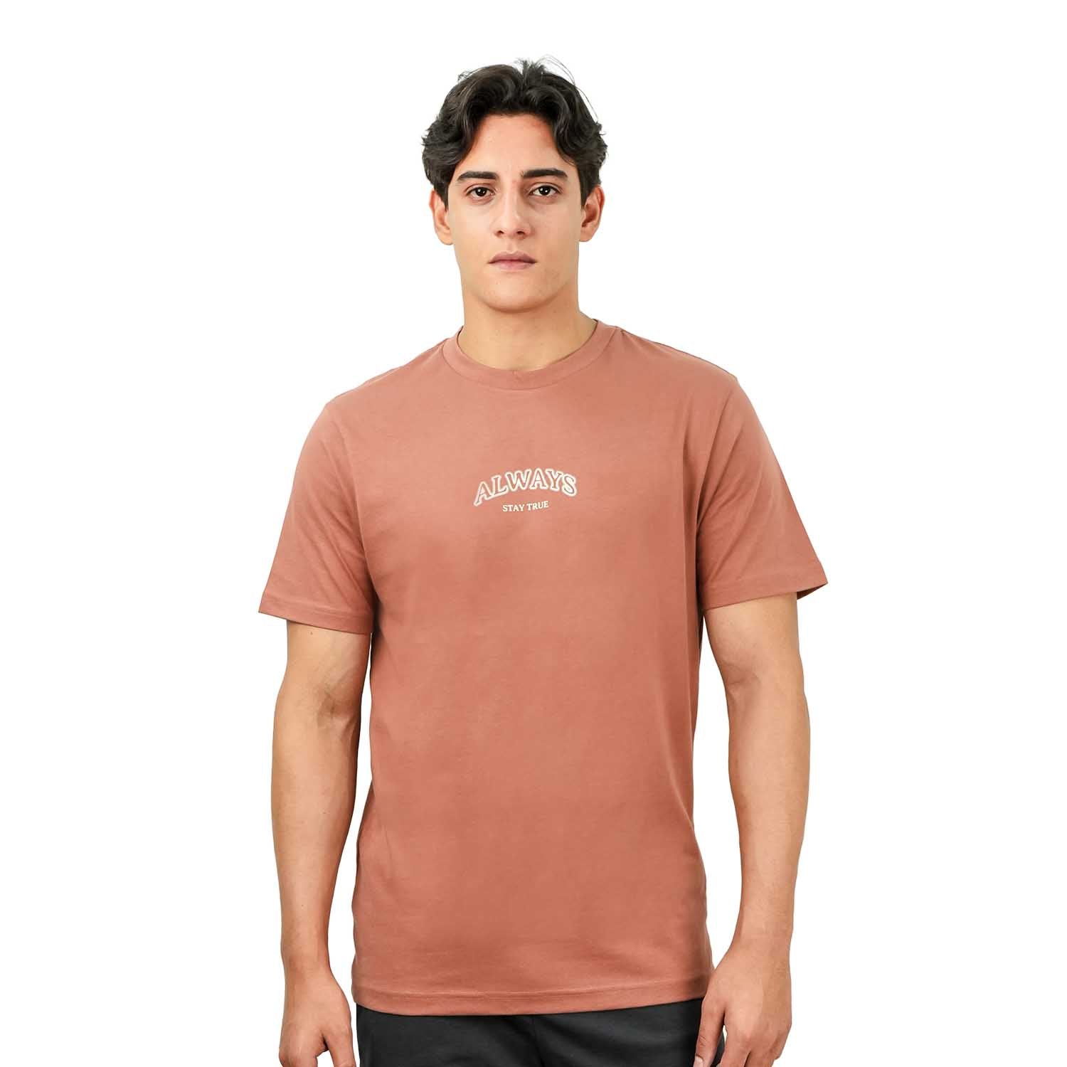 Men's Slim Fit Print Tee - Cotton Jersey, Crew Neck, Short Sleeve
