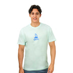 Men's Slim Fit Print Tee - Cotton Jersey, Crew Neck, Short Sleeve