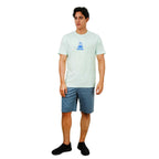 Men's Slim Fit Print Tee - Cotton Jersey, Crew Neck, Short Sleeve