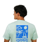 Men's Slim Fit Print Tee - Cotton Jersey, Crew Neck, Short Sleeve