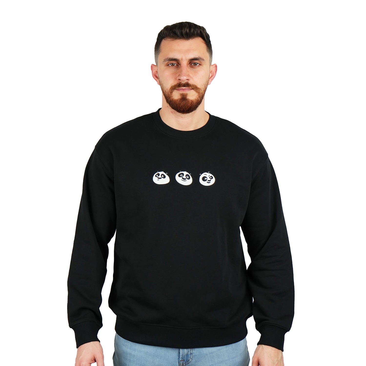 Giordano Men's Kung Fu Panda Sweatshirt-Black