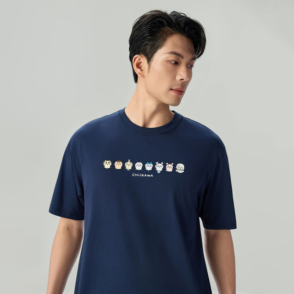 Men's Chiikawa Character Crew Neck Relaxed Graphic Tee