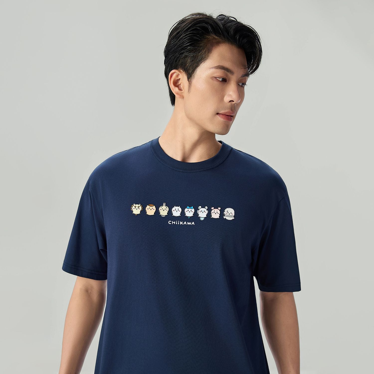 Men's Chiikawa Character Crew Neck Relaxed Graphic Tee