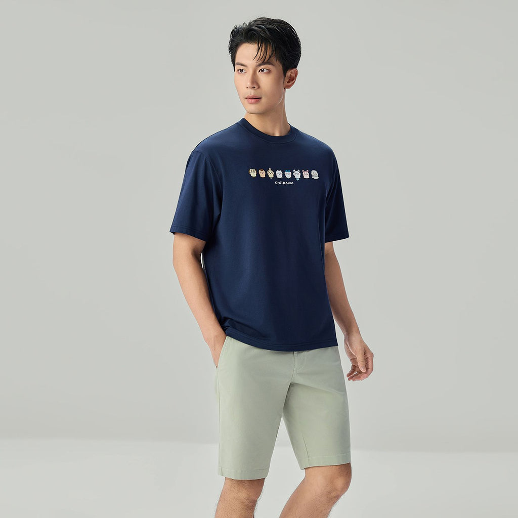 Men's Chiikawa Character Crew Neck Relaxed Graphic Tee
