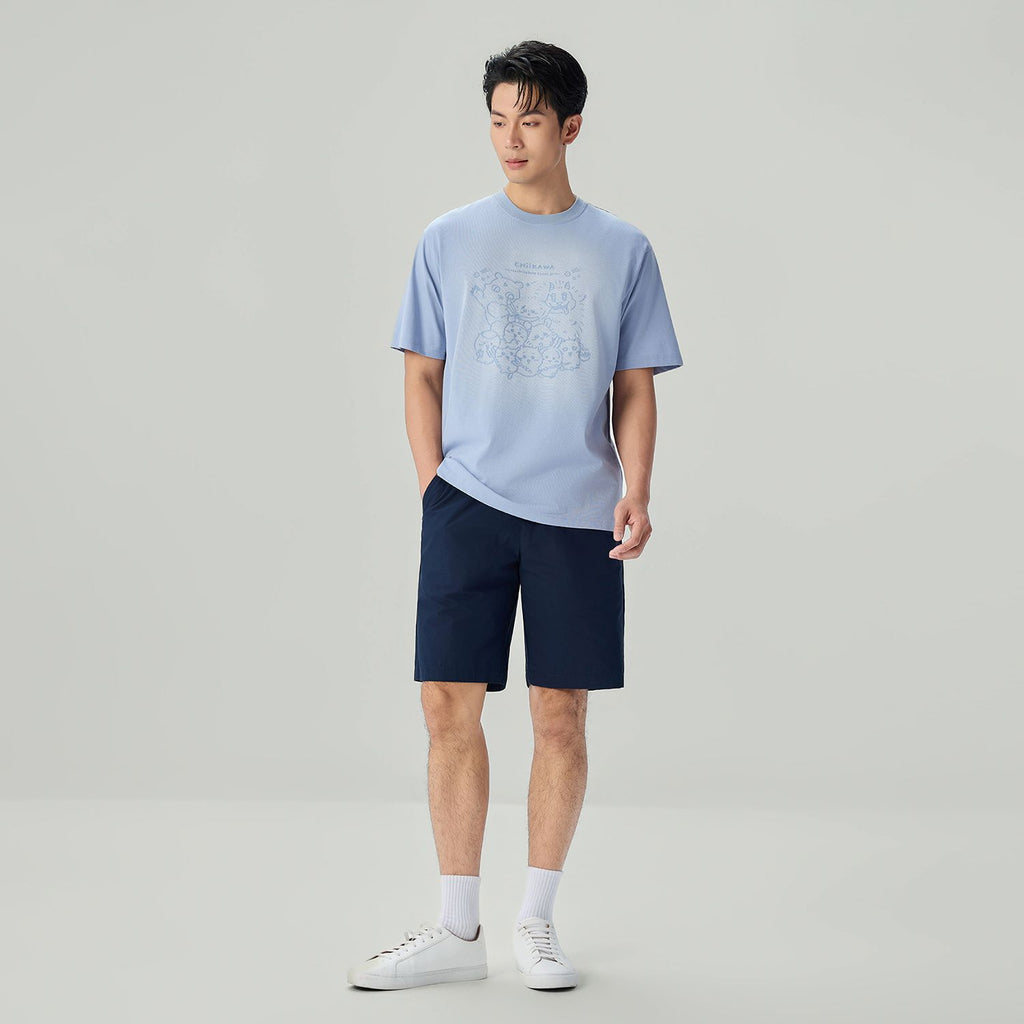 Men's Chiikawa Subdued Blue Relaxed Graphic Tee