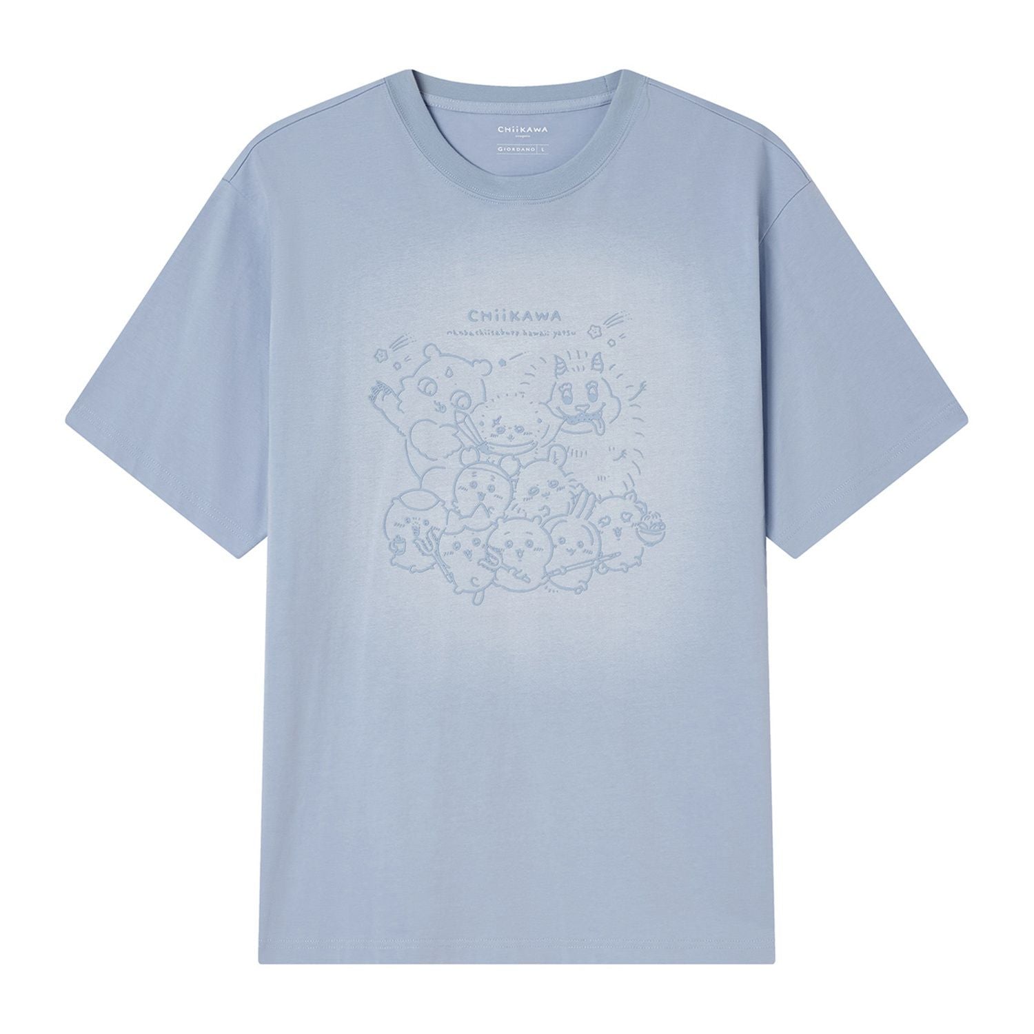 Men's Chiikawa Subdued Blue Relaxed Graphic Tee