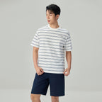 Men's Chiikawa Striped Cotton Relaxed Graphic Tee