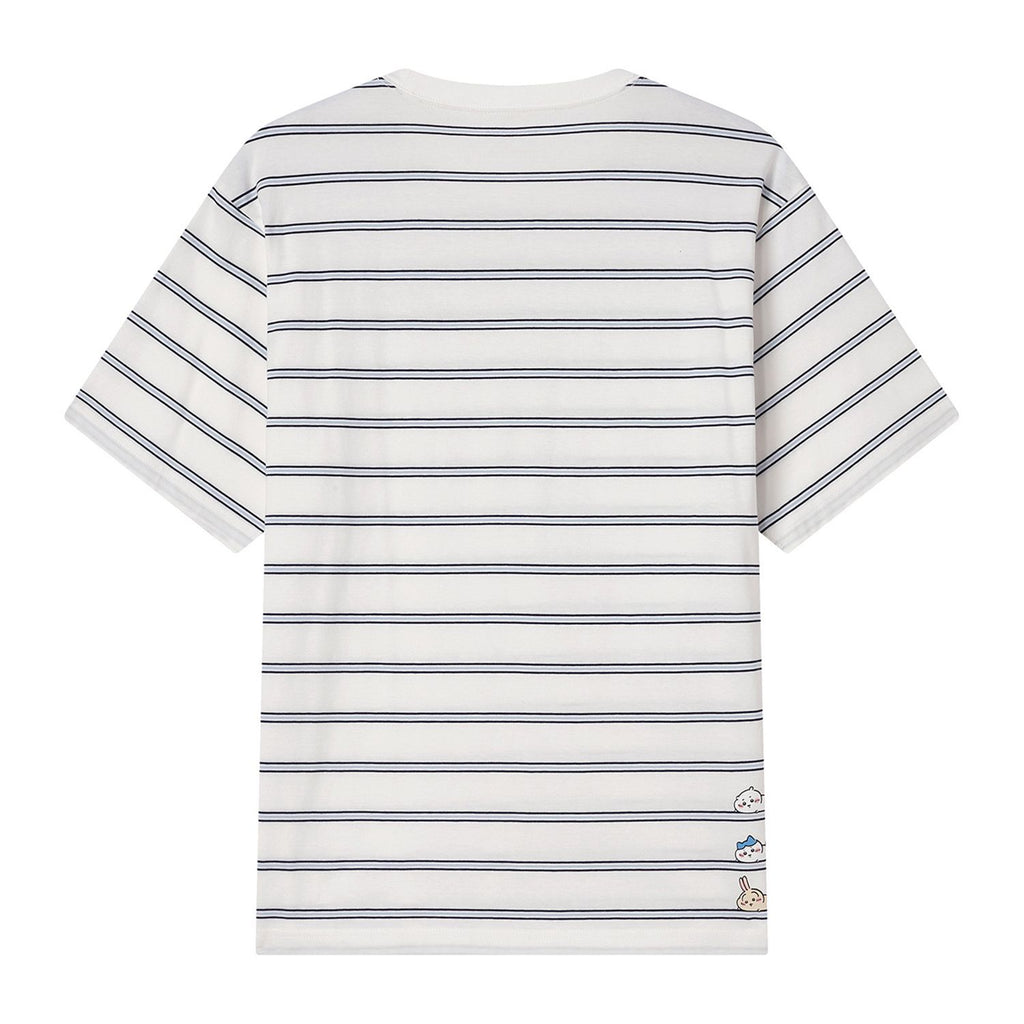 Men's Chiikawa Striped Cotton Relaxed Graphic Tee