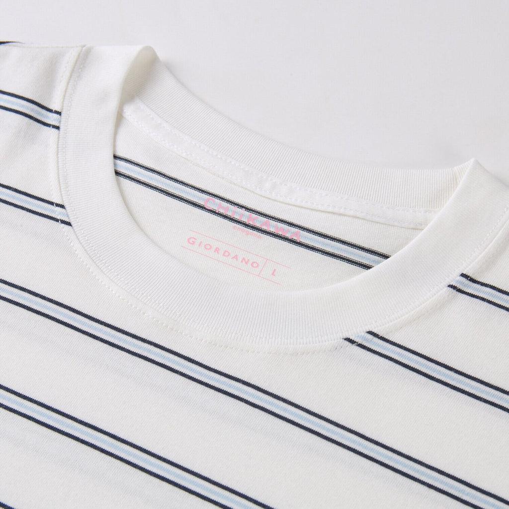 Men's Chiikawa Striped Cotton Relaxed Graphic Tee
