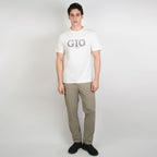 Men Slim Cotton Graphic Crew Neck Tee